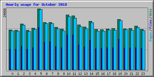 Hourly usage for October 2018