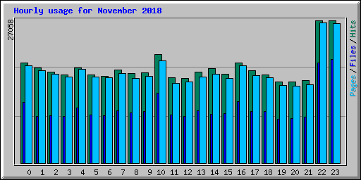 Hourly usage for November 2018